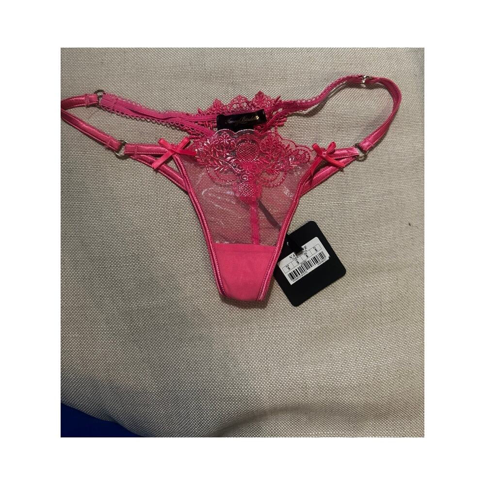 NWT Honey Birdette "Natalie" Thong in Wild Pink